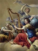 Pierre Mignard - Bilder Gemälde - Calliope, Urania and Terpsichore