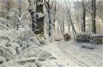Peder Mønsted - Bilder Gemälde - Forest in Winter