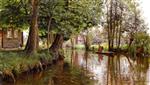 Peder Mønsted  - Bilder Gemälde - Punting on the River