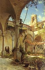 Peder Mønsted  - Bilder Gemälde - The Cloister, Taormina