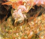 Evelyn De Morgan - Bilder Gemälde - Angel Piping to the Souls in Hell