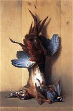 Jean Baptiste Oudry - Bilder Gemälde - Still Life with a Hare, a Pheasant and a Red Partridge