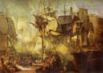 Joseph Mallord William Turner - Peintures - La bataille de Trafalgar