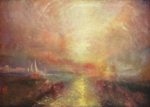 Joseph Mallord William Turner - Peintures - Un voilier se rapproche de la côte
