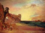 Joseph Mallord William Turner - Peintures - Baie rocheuse avec figures classiques