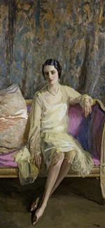 John Lavery  - Bilder Gemälde - Eileen in Primrose Yellow