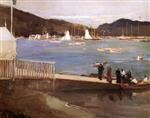 John Lavery  - Bilder Gemälde - Sailing Boats on the Clyde Hunter's Quay