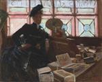 John Lavery  - Bilder Gemälde - The Cigar Seller at the Glasgow International Exhibition