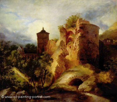 Der gesprengte Turm des Heidelberger Schlosses