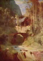 Carl Blechen - paintings - Gorge at Amalfi