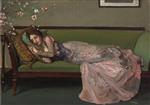 John Lavery  - Bilder Gemälde - The Green Sofa