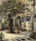 Karl Blechen - painting - The Palm House in Potsdam