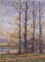 Gustave Loiseau  - Bilder Gemälde - By the Oise at Precy