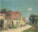 Gustave Loiseau  - Bilder Gemälde - Cottage in Normandy