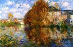 Gustave Loiseau  - Bilder Gemälde - La Maison Cauchois, bords de l'Eure, Autumne