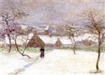 Gustave Loiseau  - Bilder Gemälde - Snow at Mortain