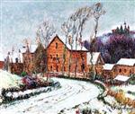 Gustave Loiseau  - Bilder Gemälde - Snow at Puys near Dieppe