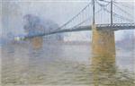 Gustave Loiseau  - Bilder Gemälde - Suspended bridge at Triel
