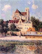 Gustave Loiseau  - Bilder Gemälde - The Auxerre Cathedral