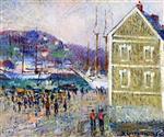 Gustave Loiseau  - Bilder Gemälde - The Berrigny Harbor, Fécamp