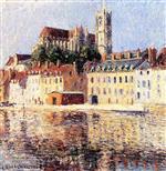 Gustave Loiseau  - Bilder Gemälde - The Cathedral at Auxerre