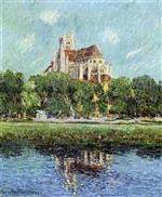Gustave Loiseau  - Bilder Gemälde - The Cathedral at Auxerre