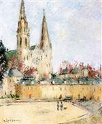 Gustave Loiseau  - Bilder Gemälde - The Chartres Cathedral