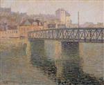 Gustave Loiseau  - Bilder Gemälde - The Iron Bridge at St. Ouen