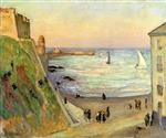 Gustave Loiseau  - Bilder Gemälde - The Port at Collioure