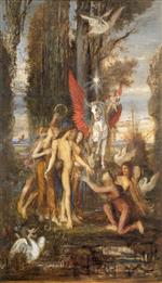 Gustave Moreau - Bilder Gemälde - Hesiod and the Muses