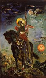 Gustave Moreau  - Bilder Gemälde - La parque et l'ange de la mort