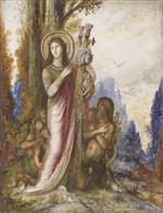Gustave Moreau  - Bilder Gemälde - Poet and Satyrs
