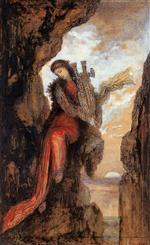 Gustave Moreau  - Bilder Gemälde - Sappho on the Cliff