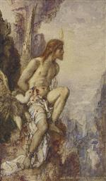 Gustave Moreau  - Bilder Gemälde - The Torture of Prometheus