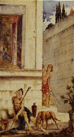 Gustave Moreau  - Bilder Gemälde - The Wicked Rich and the Poor Lazarus