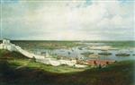 Alexei Petrowitsch Bogoljubow - Bilder Gemälde - A View of Nizhny Novgorod