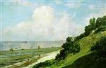 Alexei Petrowitsch Bogoljubow  - Bilder Gemälde - Coast in Honfleur