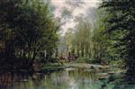 Alexei Petrowitsch Bogoljubow  - Bilder Gemälde - Forest in Veules, Normandy