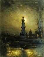 Alexei Petrowitsch Bogoljubow  - Bilder Gemälde - St.Petersburg at Night