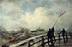 Alexei Petrowitsch Bogoljubow  - Bilder Gemälde - Storm in Oostende