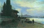 Alexei Petrowitsch Bogoljubow  - Bilder Gemälde - The Embankment in Constantinople