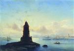 Alexei Petrowitsch Bogoljubow  - Bilder Gemälde - The Lighthouse in Revel