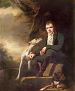 Henry Raeburn  - Bilder Gemälde - Portrait of Sir Walter Scott and his dogs
