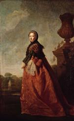 Allan Ramsay  - Bilder Gemälde - Portrait of Princess Augusta of Saxe-Gotha