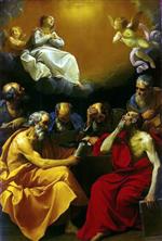Guido Reni  - Bilder Gemälde - Fathers of the Church Disputing the Dogma of the Immaculate Conception