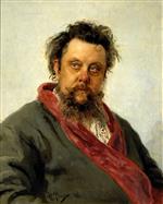 Ilya Efimovich Repin - Bilder Gemälde - Bildnis Modest Mussorgskij