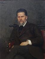 Ilya Efimovich Repin  - Bilder Gemälde - Portrait of the Artist Ivan Kramskoy