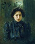 Ilya Efimovich Repin  - Bilder Gemälde - Portrait of the artist's daughter Nadezhda
