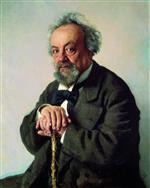 Ilya Efimovich Repin  - Bilder Gemälde - Portrait of the Author Alexey Pisemsky