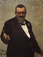 Ilya Efimovich Repin  - Bilder Gemälde - Portrait of the Lawyer Vladimir Spasovitch